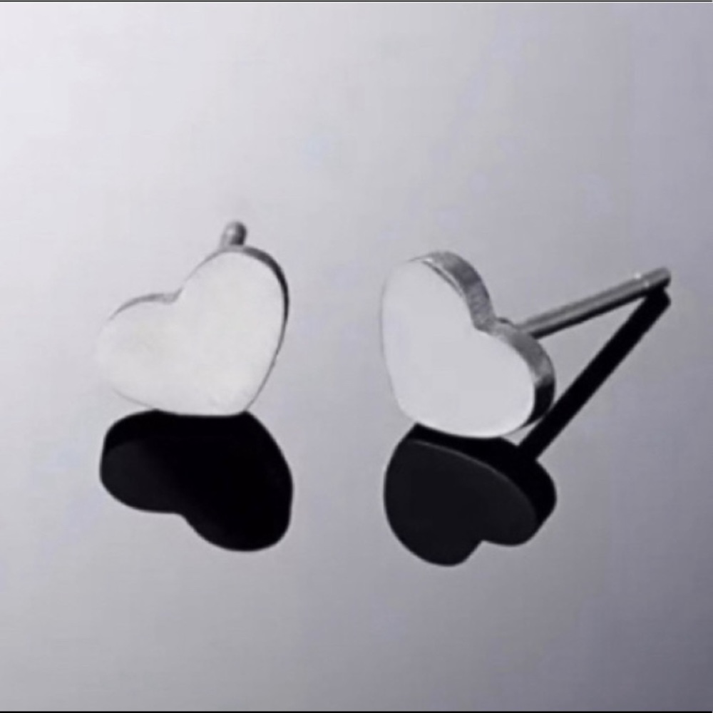 Feel Adorable & Happy | Heart Stainless Steel Stud Earrings Accessories Jewelry